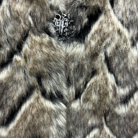 Dennis by Dennis Basso Platinum Faux Fur Coat - Picture 6 of 13